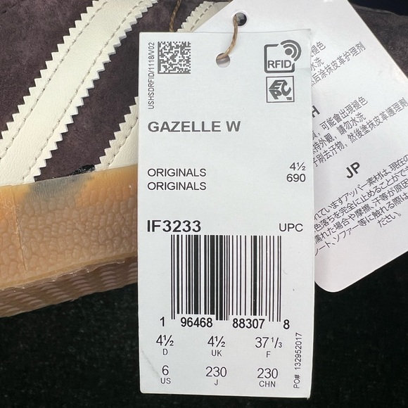 NEW Adidas Gazelle 'Shadow Brown' Women’s Size 6 IF3233 - Picture 10 of 10